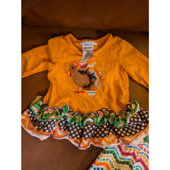 Bonnie Baby thanksgiving two piece outfit, size 3-6M - Picture 2 of 3